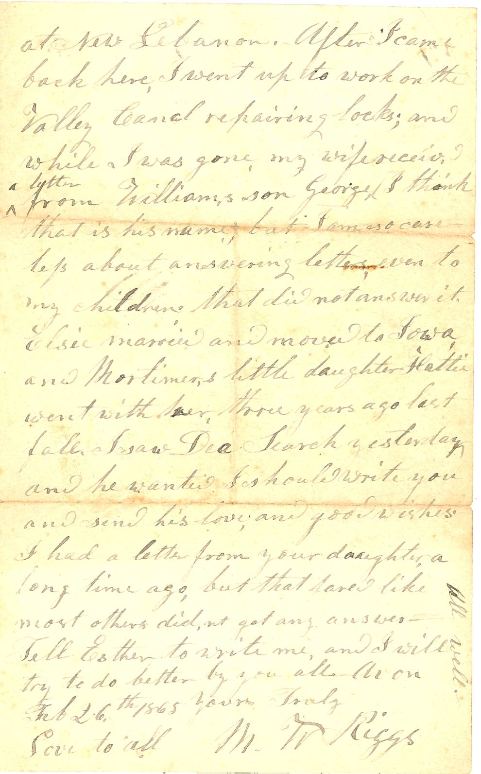 Letter page 1