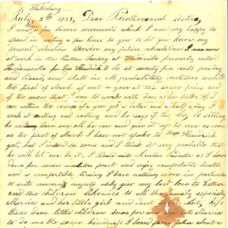 Barnes/Riggs Family letters