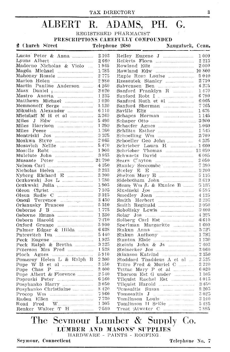 1940 Tax List - Oxford & Southbury - Page 5