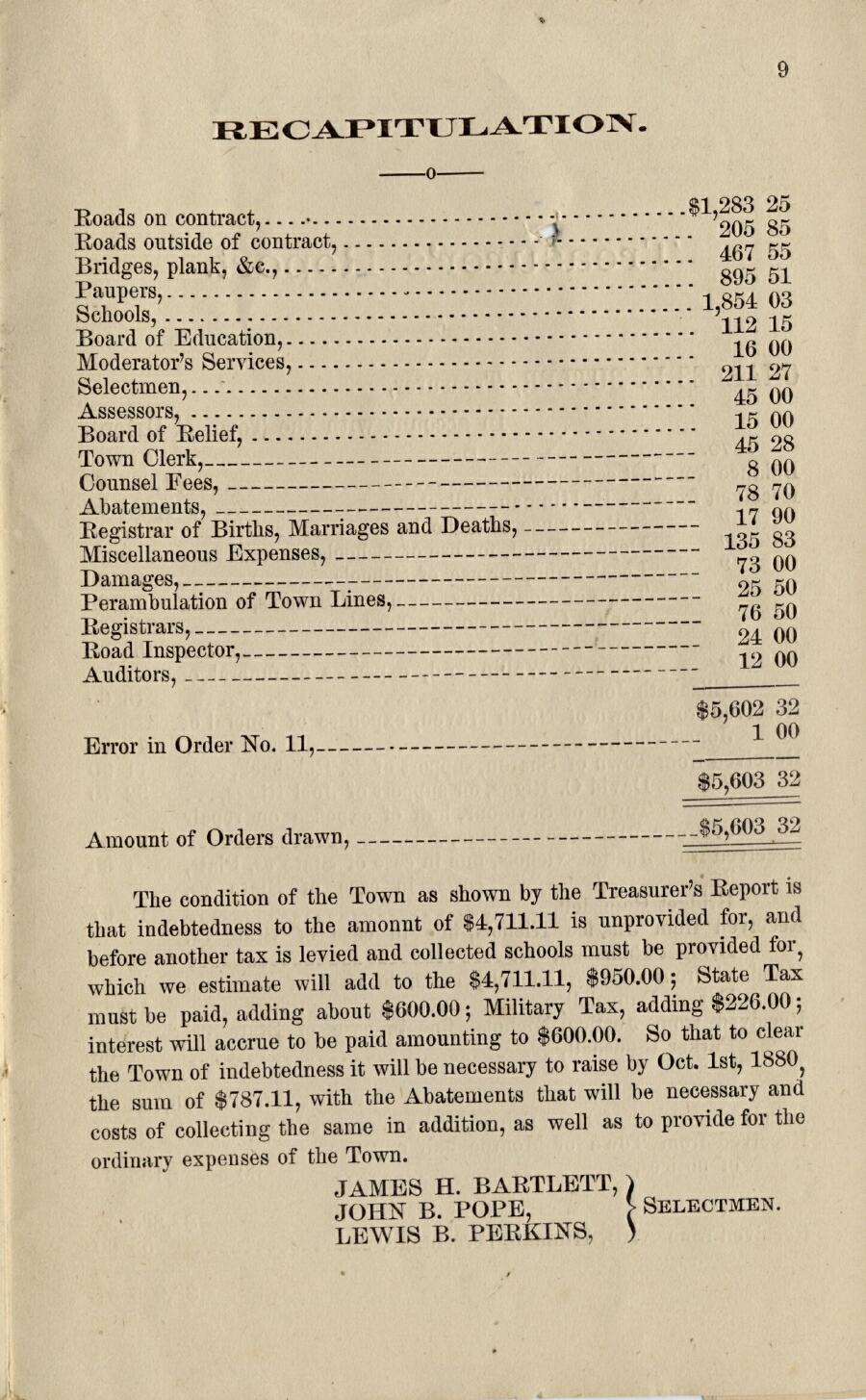 Oxford Town Report for year ending September 30, 1879 - Page 7