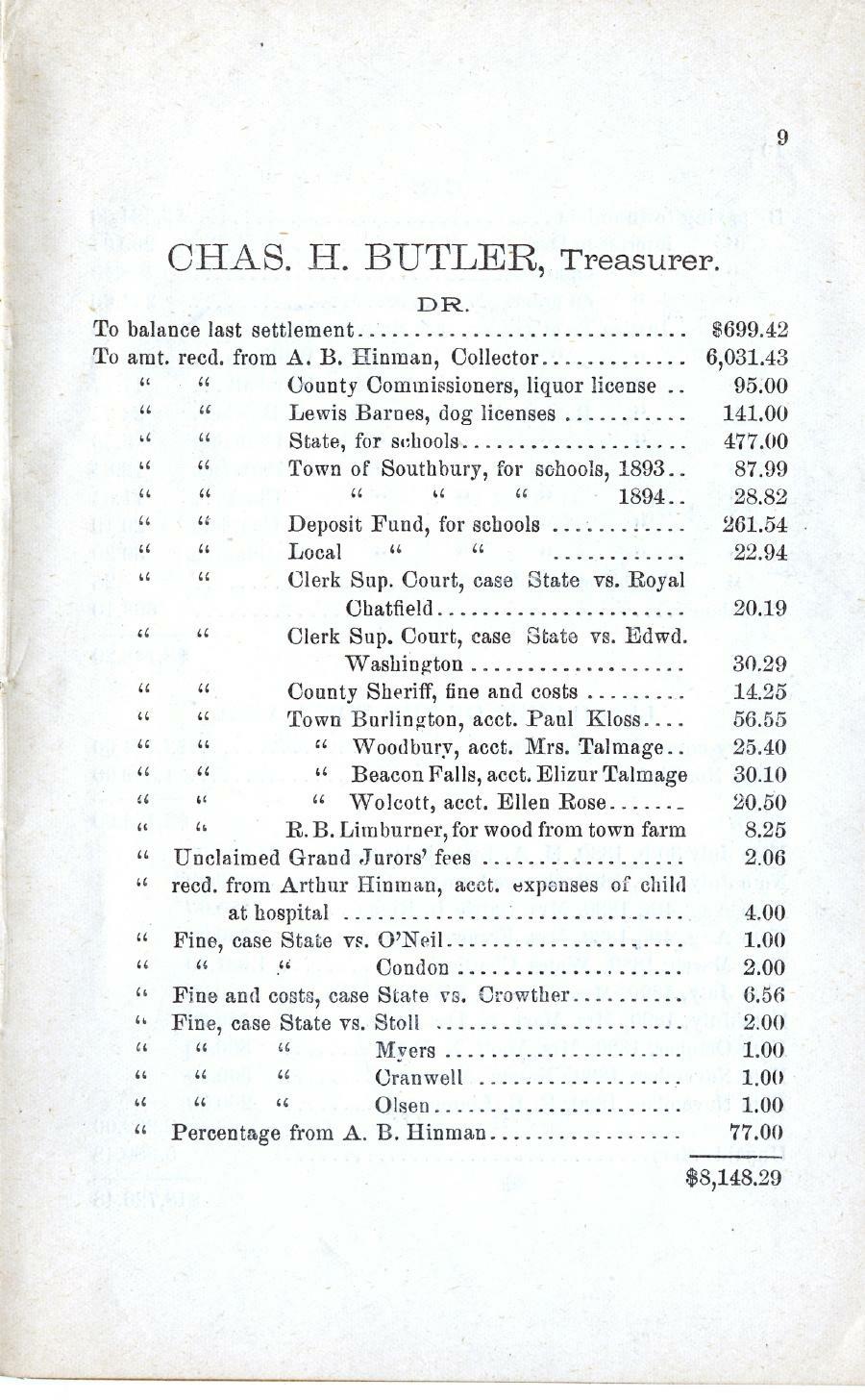 Oxford Town Report for year ending September 20, 1894 - Page 9