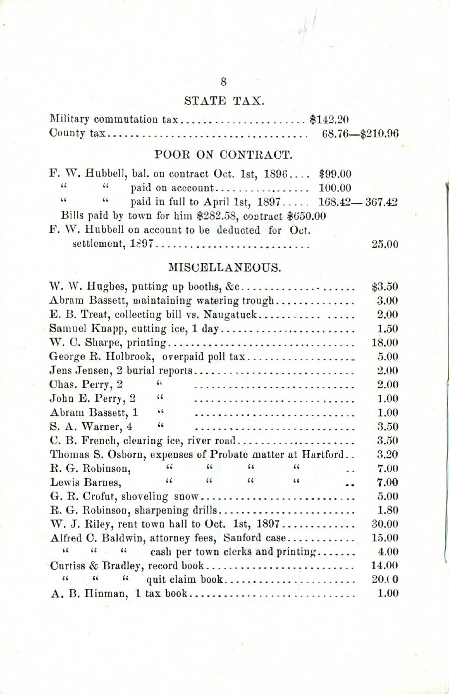Oxford Town Report for year ending September 20, 1897 - Page 8