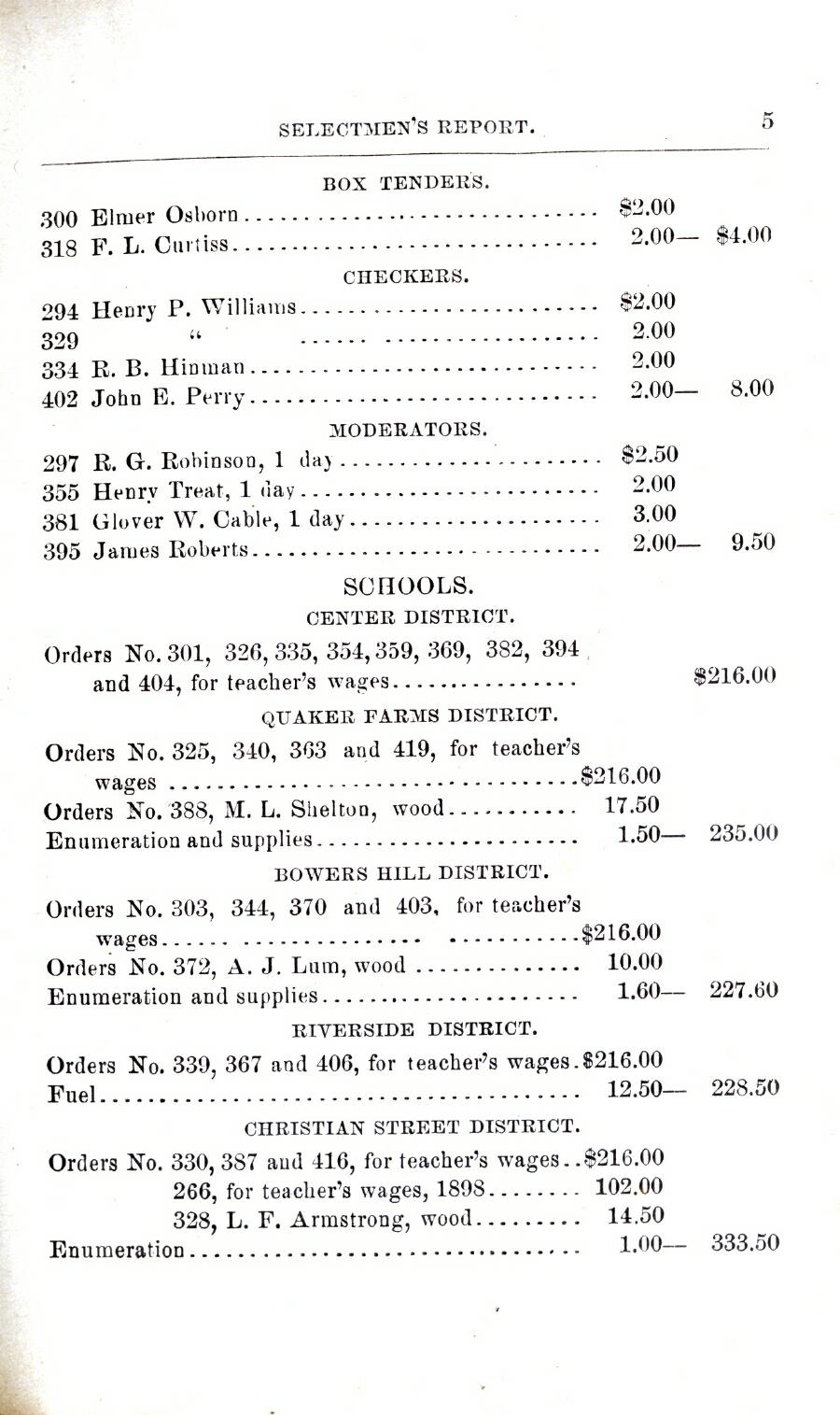 Oxford Town Report for year ending September 15, 1899 - Page 5