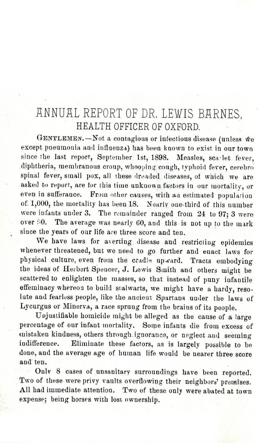 Oxford Town Report for year ending September 15, 1899 - Page 16