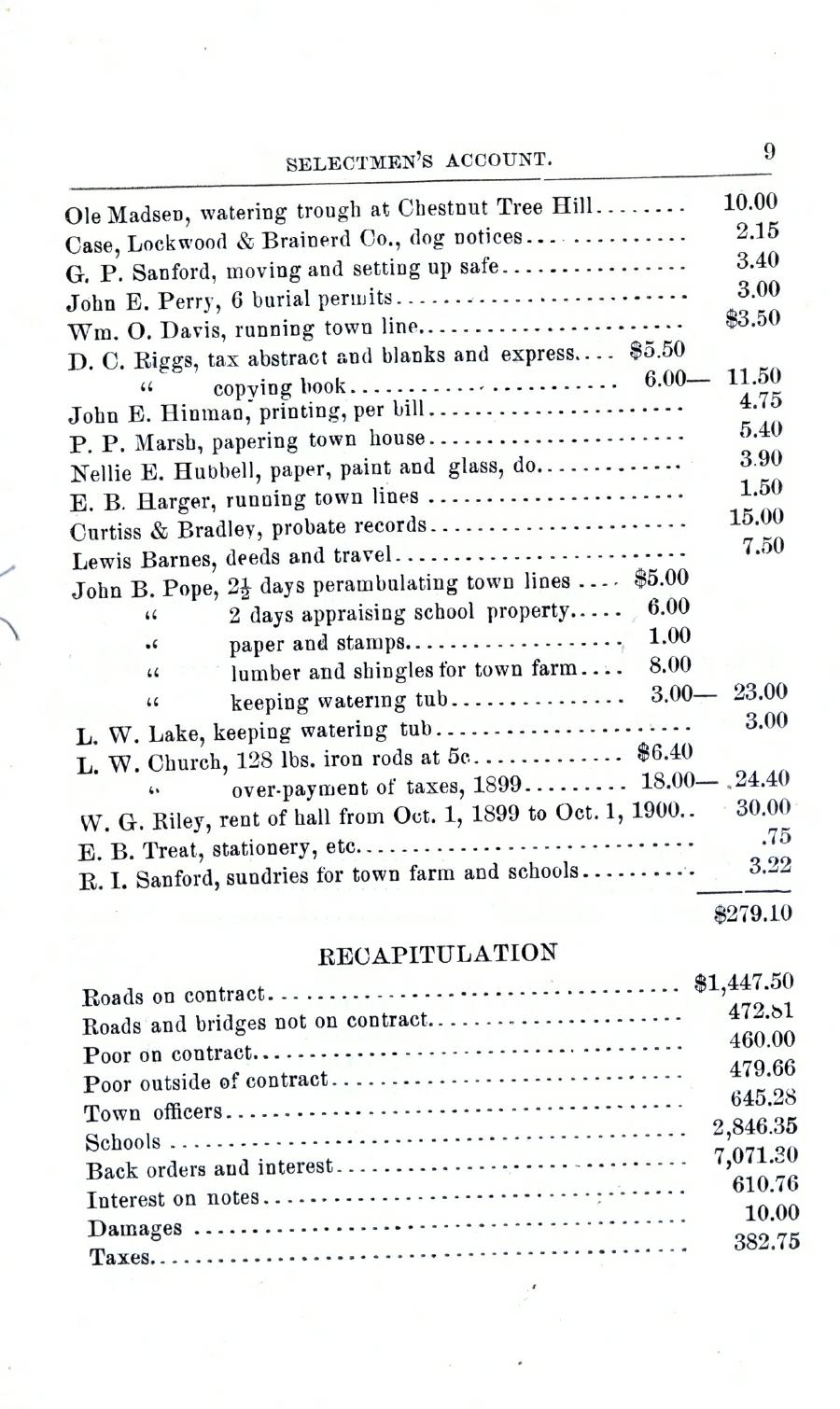 Oxford Town Report for year ending September 20, 1900 - Page 9
