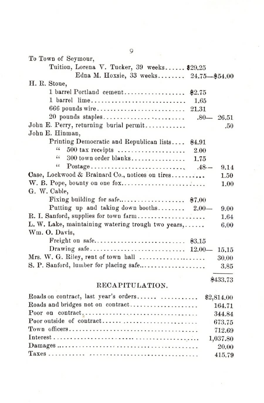Oxford Town Report for year ending September 21, 1903 - Page 9