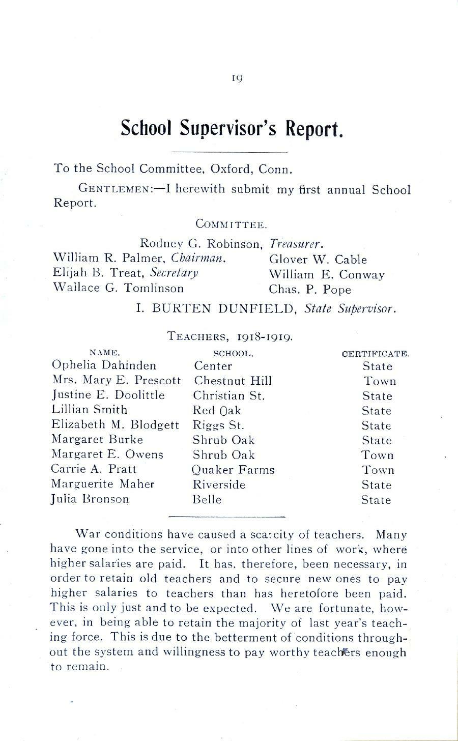 Oxford Town Report for year ending August 31, 1918 - Page 19