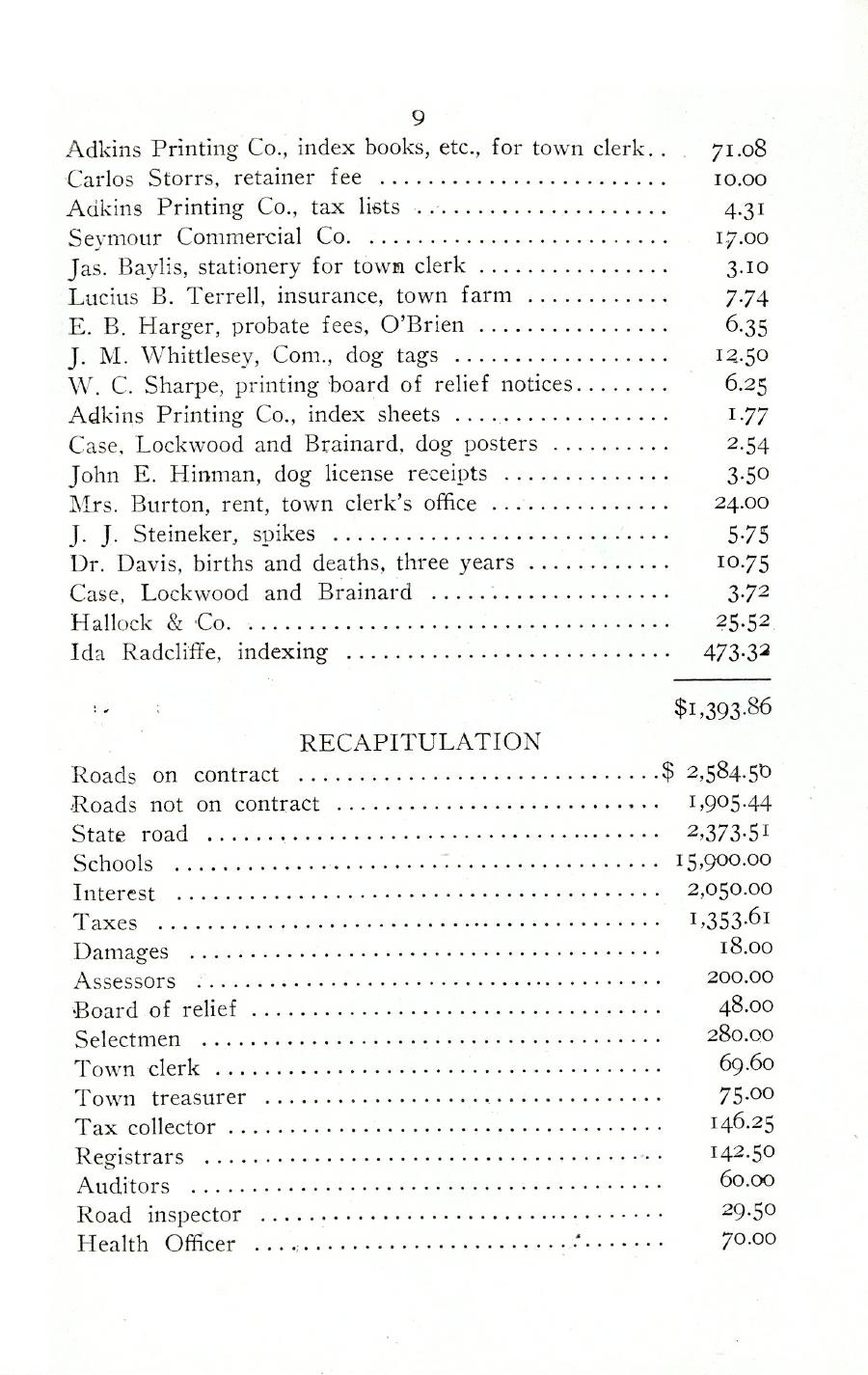 Oxford Town Report for year ending August 31, 1923 - Page 9