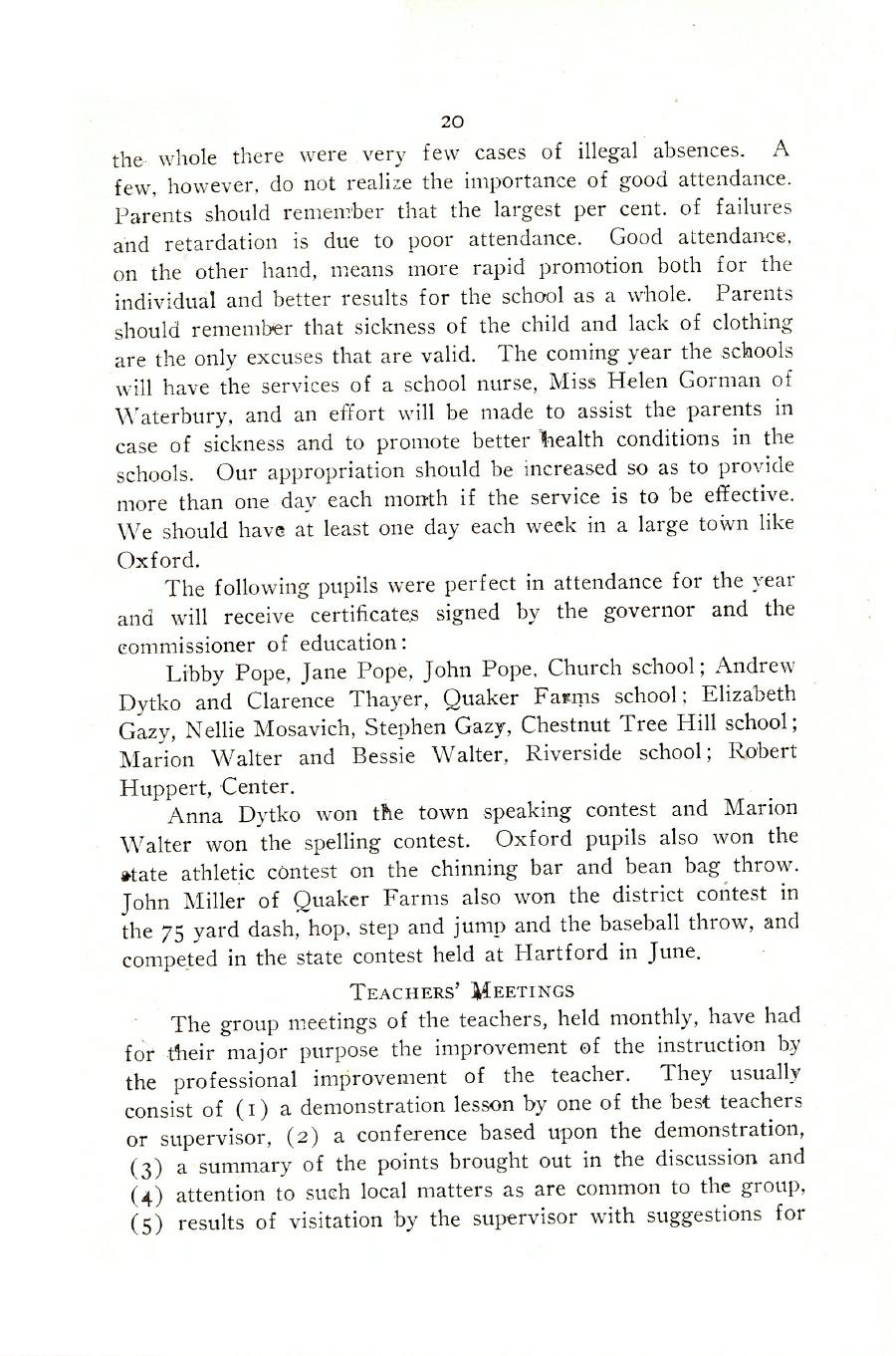 Oxford Town Report for year ending August 31, 1923 - Page 20