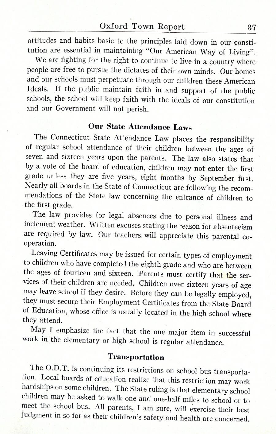 Oxford Town Report for year ending August 31, 1944 - Page 37