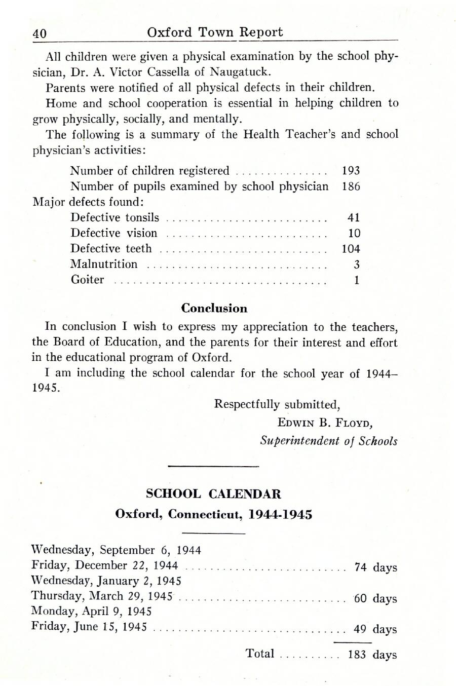 Oxford Town Report for year ending August 31, 1944 - Page 40