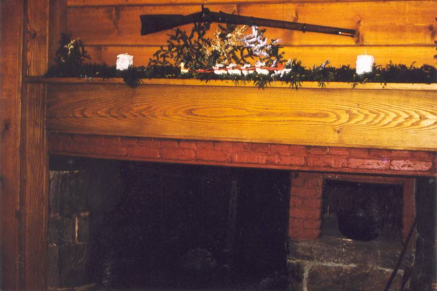The fireplace mantle